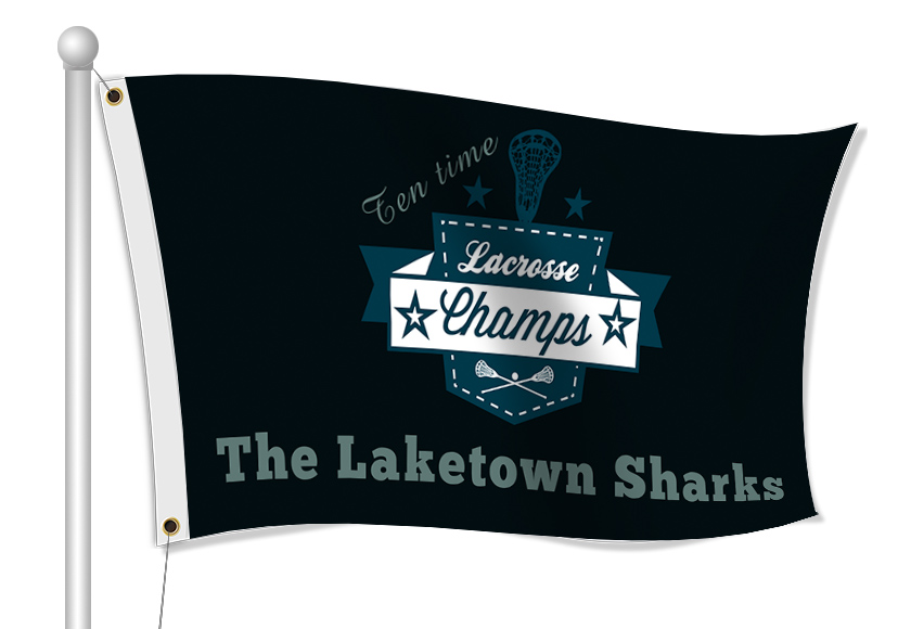 Custom Printed Lacrosse Fabric Flag | Banners.com